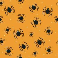 seamless pattern with halloween spider,happy halloween pattern design vector illustration.