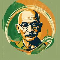 vector ilustración para 2do octubre Gandhi Jayanti con bonito y hermosa diseño por ai generado foto