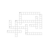 Blank crossword puzzle grid, empty template circles to fill in for riddle, educational or leisure game, ready to be used for making any word puzzle vector