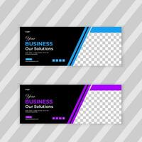 Creative Start-Up online Business Strategy social media facebook cover template, web banner template, corporate banner, header, business webinar banner Pro Vector