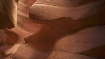 Antelope Canyon for Background - Impressive Rock Formations in Page Arizona Creating Labyrinth, Abstract Pattern Sandstone Walls and Beams of Sunlight video