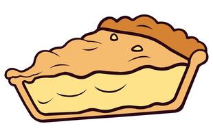 Apple pie slice Flat vector icon Illustration, Cute Slice of Apple pie.