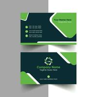 Free vector elegant green business card template modern visiting card