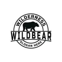 Wild bear logo design creative idea vector