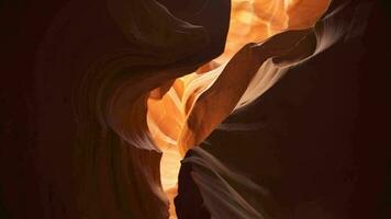 Antelope Canyon for Background - Impressive Rock Formations in Page Arizona Creating Labyrinth, Abstract Pattern Sandstone Walls and Beams of Sunlight video