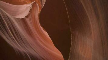 Antelope Canyon for Background - Impressive Rock Formations in Page Arizona Creating Labyrinth, Abstract Pattern Sandstone Walls and Beams of Sunlight video