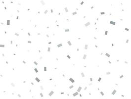 Modern Light silver Rectangular glitter confetti background. White festive texture vector