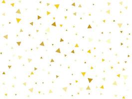 Golden Triangular Confetti. Vector illustration