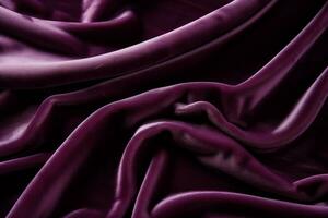 Intense close up revealing the plush soft texture of vibrant velvet fabric photo