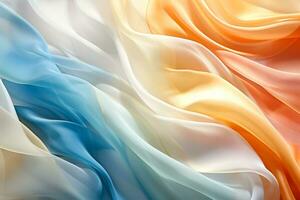 Silk fabric patterns in abstract design captured in soft lighting photo