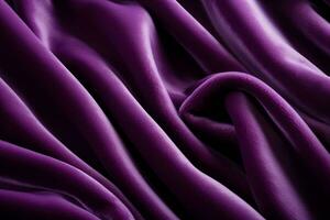 Vivid close up capturing the luxurious texture of vibrant velvet fabric photo