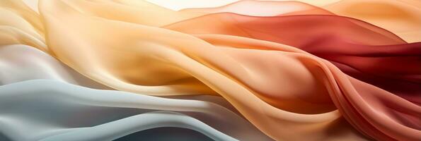 Silk fabric patterns in abstract design captured in soft lighting photo