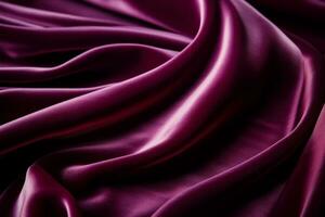 Vivid close up capturing the luxurious texture of vibrant velvet fabric photo