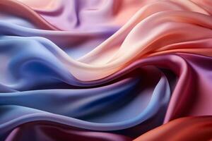 Silk fabric patterns in abstract design captured in soft lighting photo