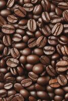 Seamless coffee beans pattern background AI Generated photo