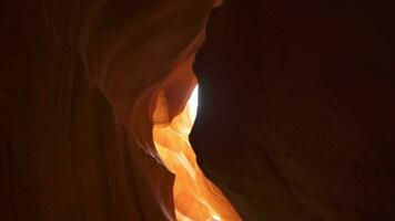 Antelope Canyon for Background - Impressive Rock Formations in Page Arizona Creating Labyrinth, Abstract Pattern Sandstone Walls and Beams of Sunlight video