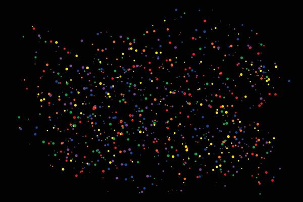 Abstract black background with dots