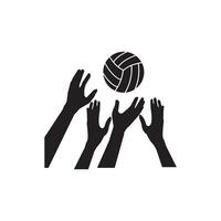 vóleibol logo icono diseño vector ilustración