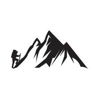 sencillo alpinismo logo icono,diseño vector ilustración