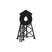 Water tower vector icon illustration logo design.