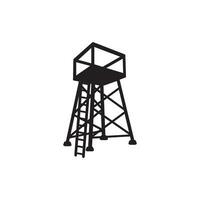 Water tower vector icon illustration logo design.