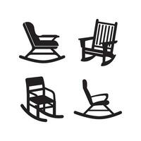 Rocking chair logo icon simple vector,illustration design template vector