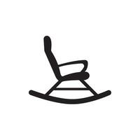 Rocking chair logo icon simple vector,illustration design template vector