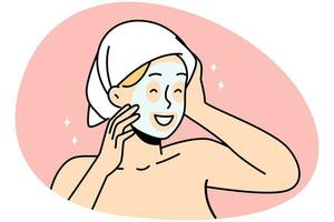 Happy woman enjoy beauty procedures photo