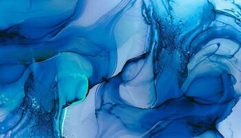 AI-Generated, Abstract background of acrylic paint in red tones. Marbling texture design, Abstract background with blue and white acrylic paints. photo