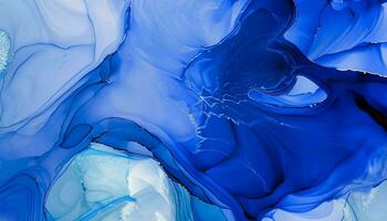 AI-Generated, Abstract background of acrylic paint in red tones. Marbling texture design, Abstract background with blue and white acrylic paints. photo
