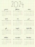 2023 calendar vector design template, simple and clean design. Calendar in German. The week starts on Monday.