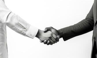 Handshake of business partners. Close up of handshake between two colleagues. photo