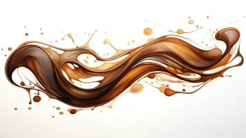 Hot dark chocolate dynamic splashing. photo