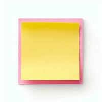 AI Generative colorful sticky notes with colorful pen on white background photo