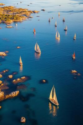 Premium Photo  Beautiful mediterranean sea in greece aerial