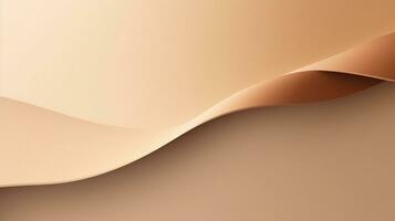 AI Generative brown beige abstract background coffee swirl waves and copy space to advertising project design photo