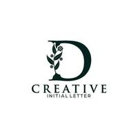 inicial letra re y floral logo vector, botánico minimalista letra femenino logos con orgánico planta elementos vector