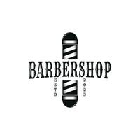 Barber shop logo design vintage retro style vector