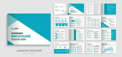 Landscape Brochure design. business Company Profile booklet magazine annual report template vector