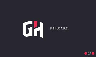 GH Alphabet letters Initials Monogram logo HG, G and H vector