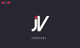 JV Alphabet letters Initials Monogram logo VJ, J and V vector