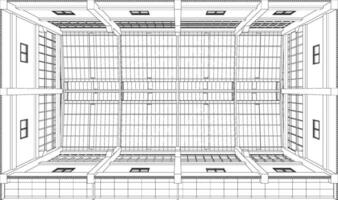 3D illustration of industrial building vector