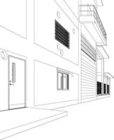 3D illustration of industrial building vector