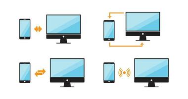 File sharing concept vector illustration