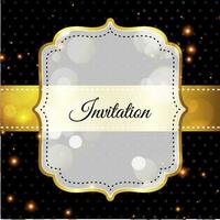 Invitation card design vector. Elegant and shiny invitation design vector