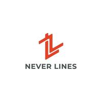 resumen inicial letra nl logo en naranja color aislado en blanco antecedentes aplicado para entretenimiento y producción logo además adecuado para el marcas o empresas ese tener inicial nombre nl o en vector