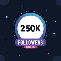 Thank you subscribers or followers. web social media modern post design vector