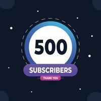 Thank you subscribers or followers. web social media modern post design vector