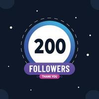 Thank you subscribers or followers. web social media modern post design vector