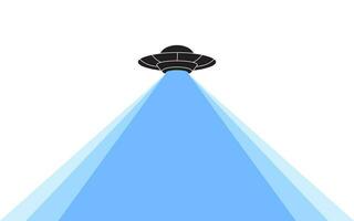 Beam of light from a UFO ship. Banner or background. Vector scalable graphics